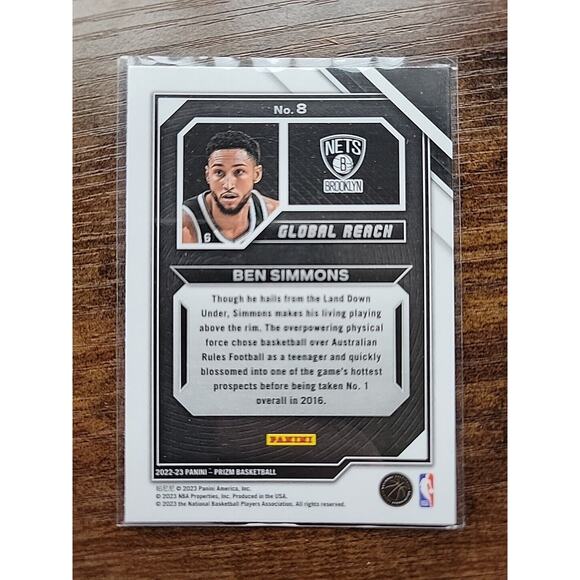 Ben Simmons 2022-23 Panini Prizm #8 Global Reach - Brooklyn Nets - NBA - Picture 2 of 2
